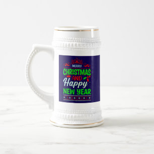 Chope À Bière Joyeux Noël Et Joyeux Nouvel An-61064