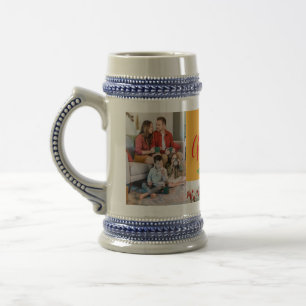 Chope À Bière Joyeux Noël et Joyeux Nouvel An photo personnalise