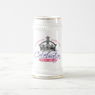 Chope À Bière Jubilé de diamant britannique - souvenir royal