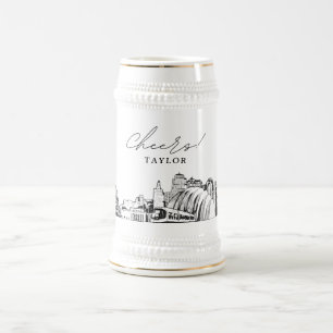 Chope À Bière Kansas City Cadeau Personnalisé Bière Stein