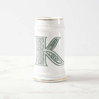 Chope À Bière KRW - K - Stein décoré d'un monogramme celtique
