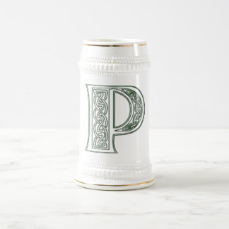 Chope À Bière KRW - P - Stein décoré d'un monogramme celtique