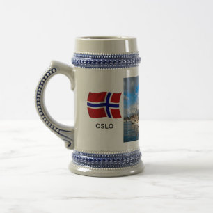 Chope À Bière La Norvège, port d'Oslo ; marina de yacht, port