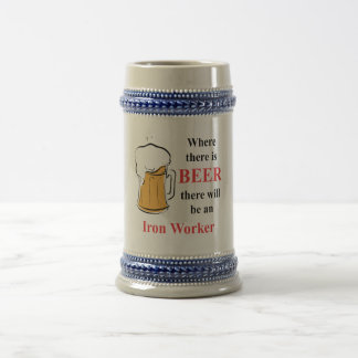 Chope À Bière Là où il y a bière - repassez le travailleur