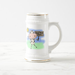 Chope À Bière La vache a lu plus de livres
