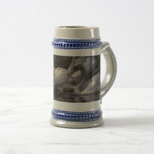 Chope À Bière Lac des cygnes au clair de lune