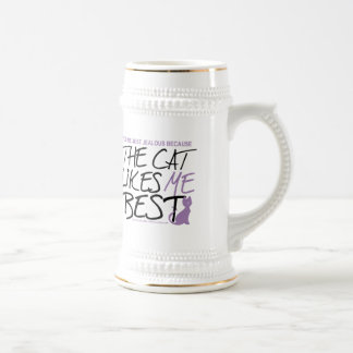 Chope À Bière Le chat m'aime meilleur