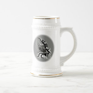 Chope À Bière Le dragon chinois à la toiture de tatouage