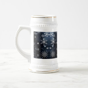 Chope À Bière Le Noël de SlipperyJoe, hiver magique paisible à