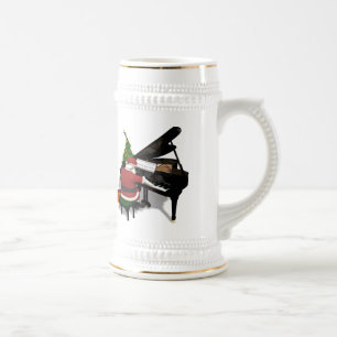 Chope À Bière Le Père Noël Jouer Piano