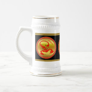Chope À Bière Le scorpion rouge très venimeux