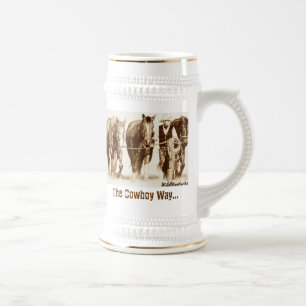 Chope À Bière Le stein de manière de cowboy