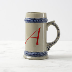 Chope À Bière Lettre d'écarlate athée Stein