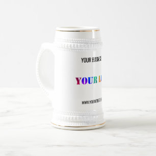 Chope À Bière Logo d'entreprise personnalisé Texte promotionnel 