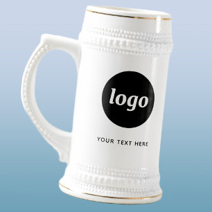 Chope À Bière Logo et texte simple pour l'entreprise