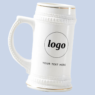 Chope À Bière Logo simple et promotion de l'entreprise textuelle