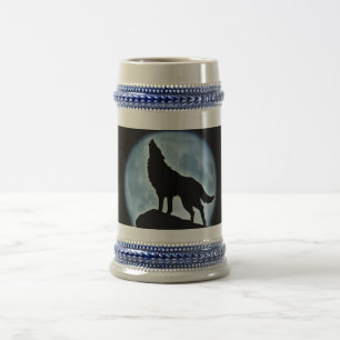 Chope À Bière Loup d'hurlement