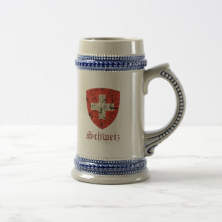 Chope À Bière Manteau des bras suisse, affligé
