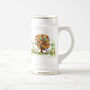Chope À Bière Mariage de la branche côté forêt enchantée