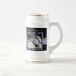 Chope À Bière Mariage floral Stein cadeau photo