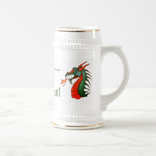 Chope À Bière Médiéval prenez garde des dragons