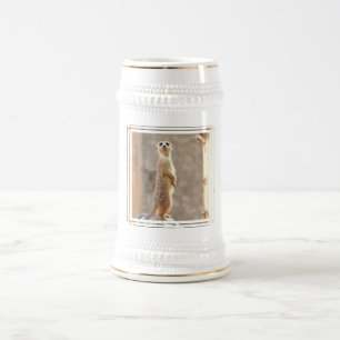 Chope À Bière Meerkat à la bière Stein d'attention