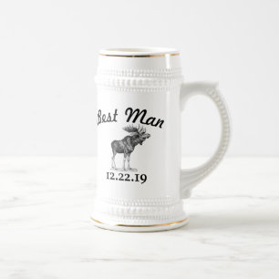 Chope À Bière Meilleur homme Stein Vintage Moose