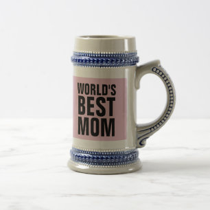 CHOPE À BIÈRE MEILLEUR MOM CAFÉ ROSE BIÈRE STEIN