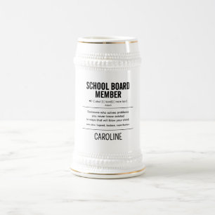 Chope À Bière Membre du conseil scolaire personnalisé Amusant