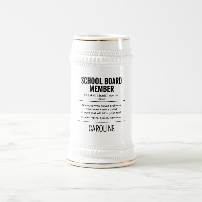 Chope À Bière Membre du conseil scolaire personnalisé Amusant (Centre)