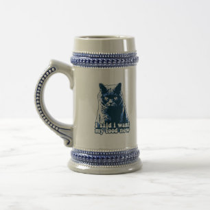 Chope À Bière Mème de chat drôle en colère pour les personnes et
