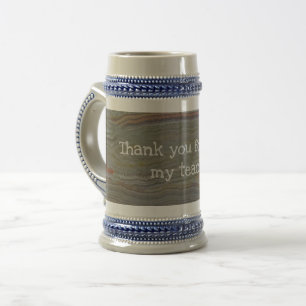 Chope À Bière Merci Homme Enseignant Frappé Onyx Photo Gemstone