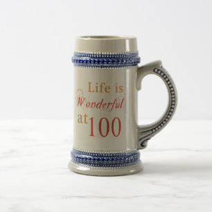 Chope À Bière Merveilleux 100e anniversaire cadeaux