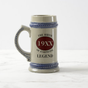 Chope À Bière Monogramme Père Anniversaire Légende N'importe que