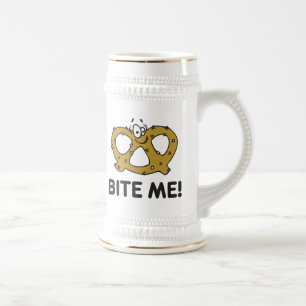 Chope À Bière Mordez-moi cadeau de bretzel