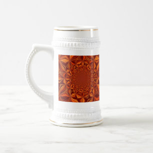 Chope À Bière Motif d'art numérique kaléidoscope rouge-67546