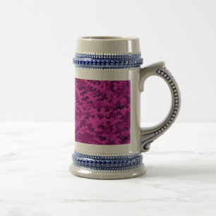 Chope À Bière Motif de camouflage violet