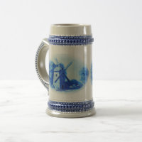 Moulin à vent bleu de Delft, cheval bleu de Delft