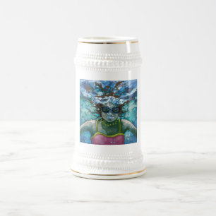 Chope À Bière Natation sous l'eau