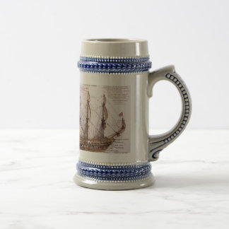Chope À Bière Navire de guerre britannique Anantomy Stein