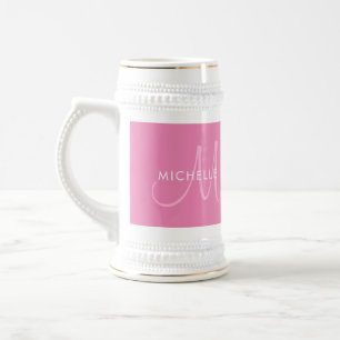 Chope À Bière Noms de Modèle personnalisés Monogramme initial ro