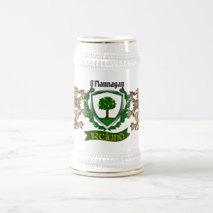 Chope À Bière O. Flannagan/Flannagan Irish Shield Beer Stein