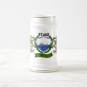 Chope À Bière O'Cahill/Cahill Irish Shield Beer Stein