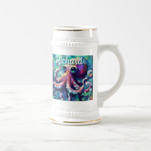 Chope À Bière Octopus Plage Nautique Côte Personnalisée