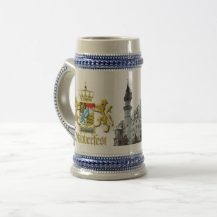 Chope À Bière OKTOBERFEST Armoiries de Bavière, Château, Chant e