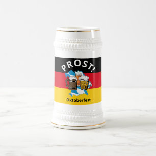 Chope À Bière OKTOBERFEST Custom Cartoon PROST Great German