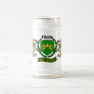 Chope À Bière O'Reilly/Reilly Irish Shield Beer Stein
