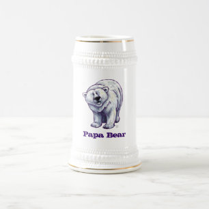 Chope À Bière Ours blanc Stein d'ours de papa