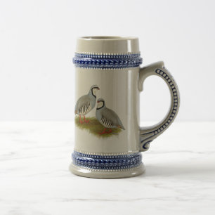 Chope À Bière Paire de perdrix de Chukar
