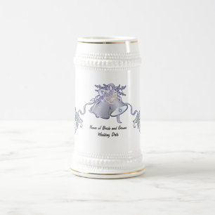 Chope À Bière Papillons et cloches Mariages